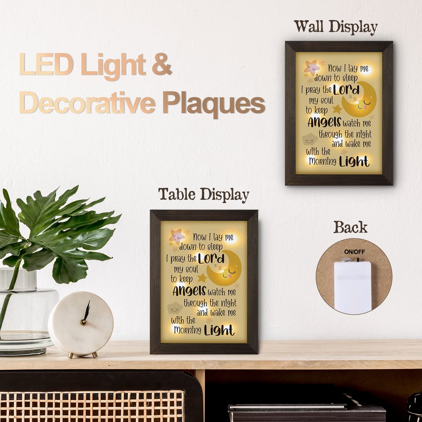 Baptism Gifts for Baby - Christening Gifts for Girls and Boys, Nursery Decor Night Light - Now I Lay Me Down to Sleep