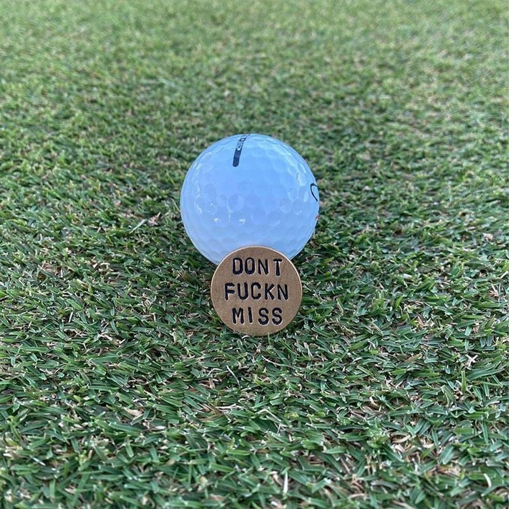 BWESOO Adult Humor Novelty Golf Ball Markers Funny Golf Ball Marker for Men with Funny Words Unique Golf Gag Gifts for Men or Women Golfers,On-Course Accessories,Golf
