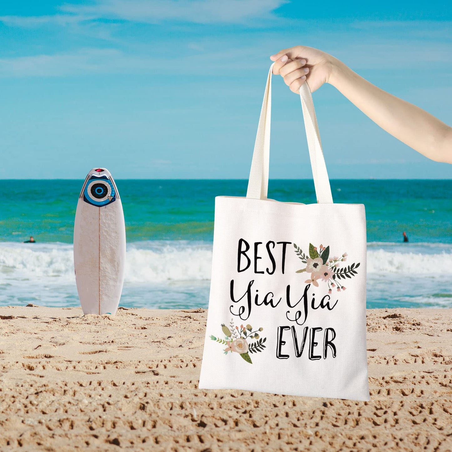 GJTIM Yiayia Gift Best Yiayia Ever Gift Grandma Toiletry Travel Bag Gift for Grandma