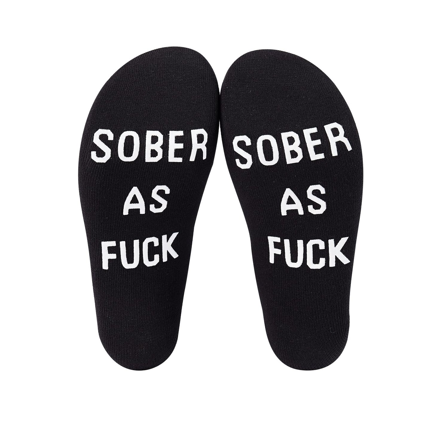 Sobriety Gift Recovery Socks Sober As Fuck Encouragement Gift,Vintage Sober As Fuck Clean Serene Steps To Recovery Socks