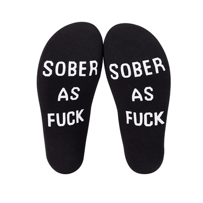 Sobriety Gift Recovery Socks Sober As Fuck Encouragement Gift,Vintage Sober As Fuck Clean Serene Steps To Recovery Socks