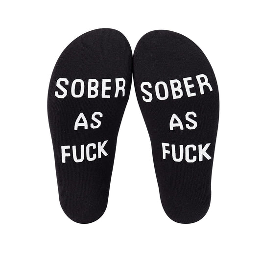 Sobriety Gift Recovery Socks Sober As Fuck Encouragement Gift,Vintage Sober As Fuck Clean Serene Steps To Recovery Socks