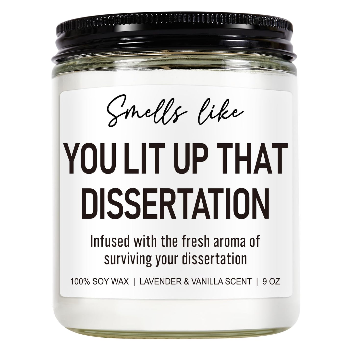 Younift Funny Grad Candle, Phd Graduation Gifts, 2026 Graduation Gifts for Doctorate for Her, Him, Women, Men - Congratulations Graduate - Presents for Doctoral Graduates, Students - 9 oz