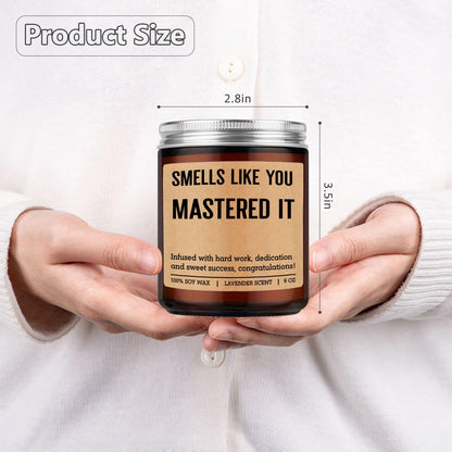 Fairy's Gift Grad Candle, Masters Degree Graduation Gifts for Her Him, 2026 Graduation Gifts for Masters Degree Women Men, Congratulations Presents for MBA Graduates, Congrats Presents for Masterate