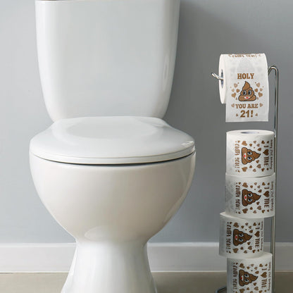 21st Birthday Gifts for Her Him - Happy Prank Toilet Paper - 21st Birthday Decorations Party Supplies Favors - Novelty Bday Present for Boy Girl, Men Women, Guys, Friends - 21 Year Old Funny Gag Gifts