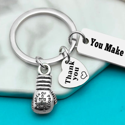 Xiahuyu Boxing Gift Boxing Gloves Keychain Thank You Gift for Boxer Boxing Coach Appreciation Gift Boxing Lover Gift