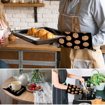 Mingnei Baking Gifts Oven Mitts and Pot Holders Sets, It's a Good Day to Make Cookies Heat Resistant Potholder Kitchen Decor for Cooking BBQ Grilling, Gifts for Baker Baking Lovers Oven Glove Set