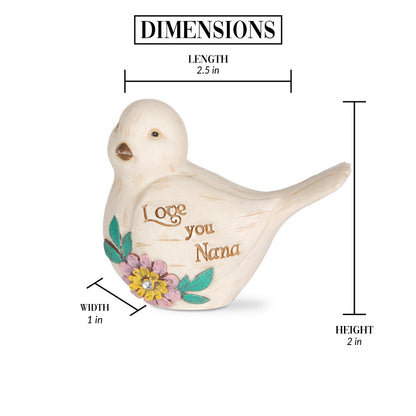 Pavilion Gift Company 41072 Love You Nana Bird Figurine, 2-1/2 x 2", White
