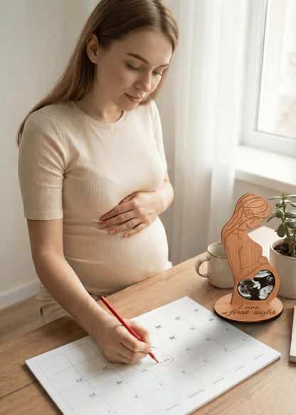 Heart's Sign Sonogram Photo Frame - Mothers Day Gifts for Expecting Moms | Pregnant Wife Gift From Husband | Gifts for Pregnant Women Mom to be