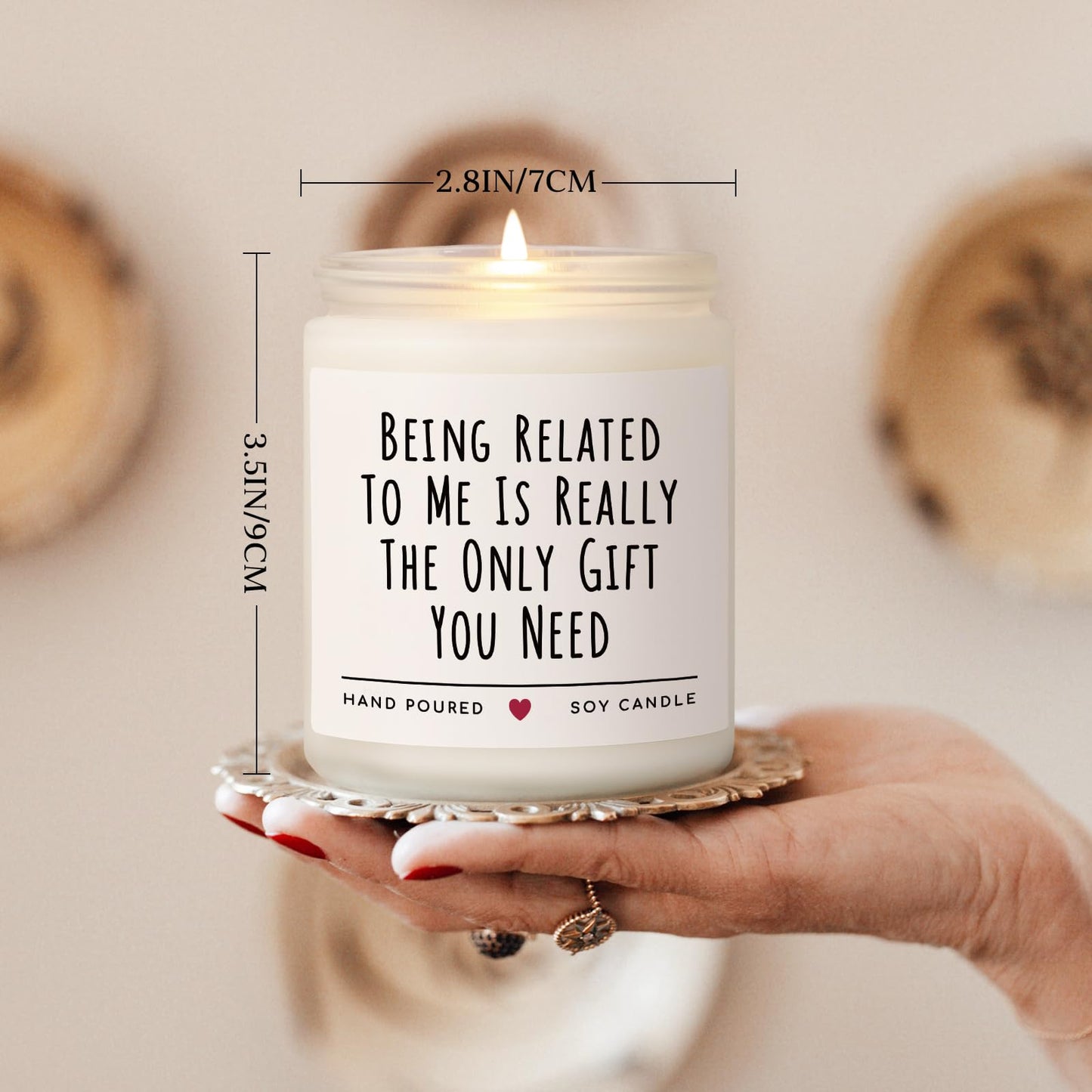 Funny Gifts for Brother Fathers Day, Brother Birthday Gifts, Brothers Gift from Sister, Soy Wax Lavender Candles for Siblings, Sister, Nephew, Friends