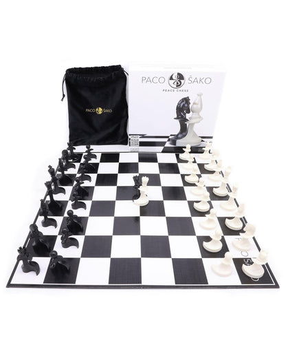 Paco Sako Peace Chess Game, Super Fun for Chess Lovers, Make Peace While Playing Chess, not War - Chess Set Board Game for Peace Makers | 2-Players