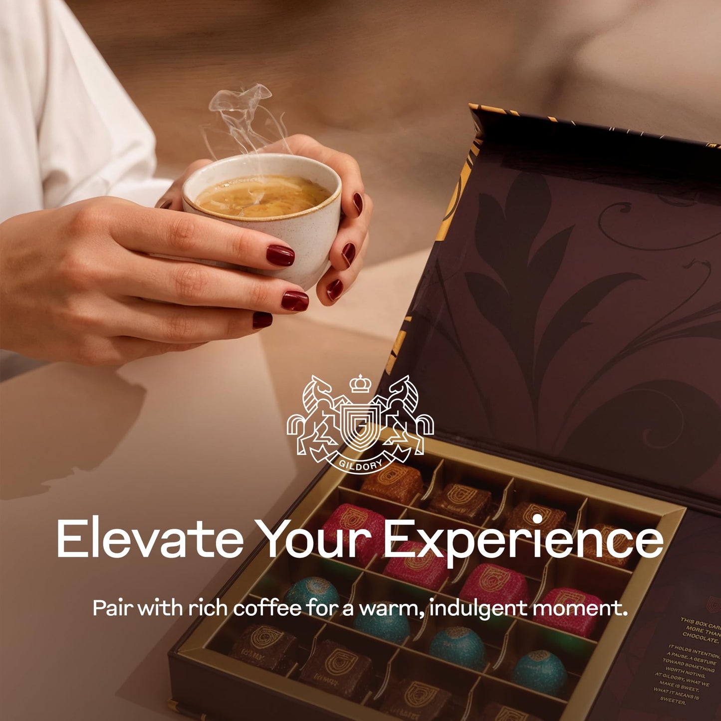Gourmet Chocolate Gift Box | Mothers Day Assorted Chocolate Box with Strawberry, Caramel, Hazelnut & Fudge Flavors | Premium Candy Gift Set for Holiday. 16 pcs.