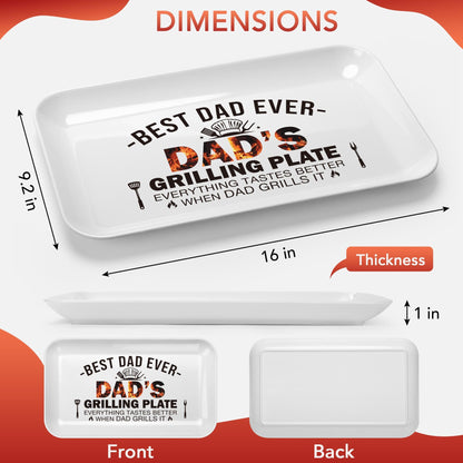 LEJIAJINW Fathers Day Dad Gifts for Men Father Grandpa Daddy, Dad Birthday Gift from Daughter Son, Father's Day BBQ Grilling Platter with Apron Gift Box for Him Husband Brother Easter Anniversary