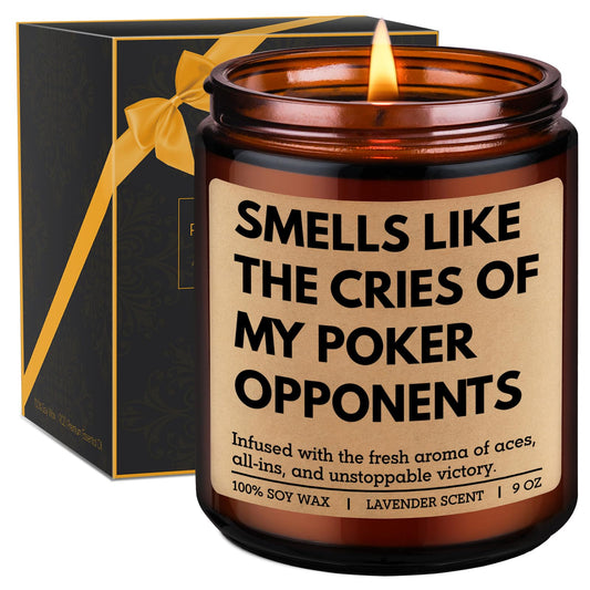 GSPY Scented Candle - Poker Gifts for Men, Women - Casino Gifts, Gambling Ideas - Game Night Decor for Adult - Funny Fathers Day, Birthday Presents for Poker Players, Card Players, Gamblers, Man, Him