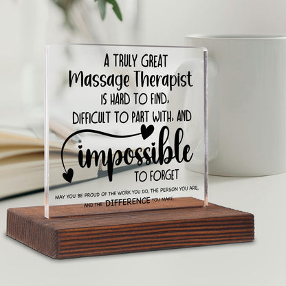 Massage Therapist Office Decor, Massage Therapy Gifts for Women Men Appreciation Thank You Gifts Decorative Signs Plaques ABC93