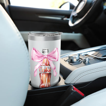 Coca-Cola Diet Coke With Cute Pink Ribbon Vintage Stainless Steel Insulated Tumbler