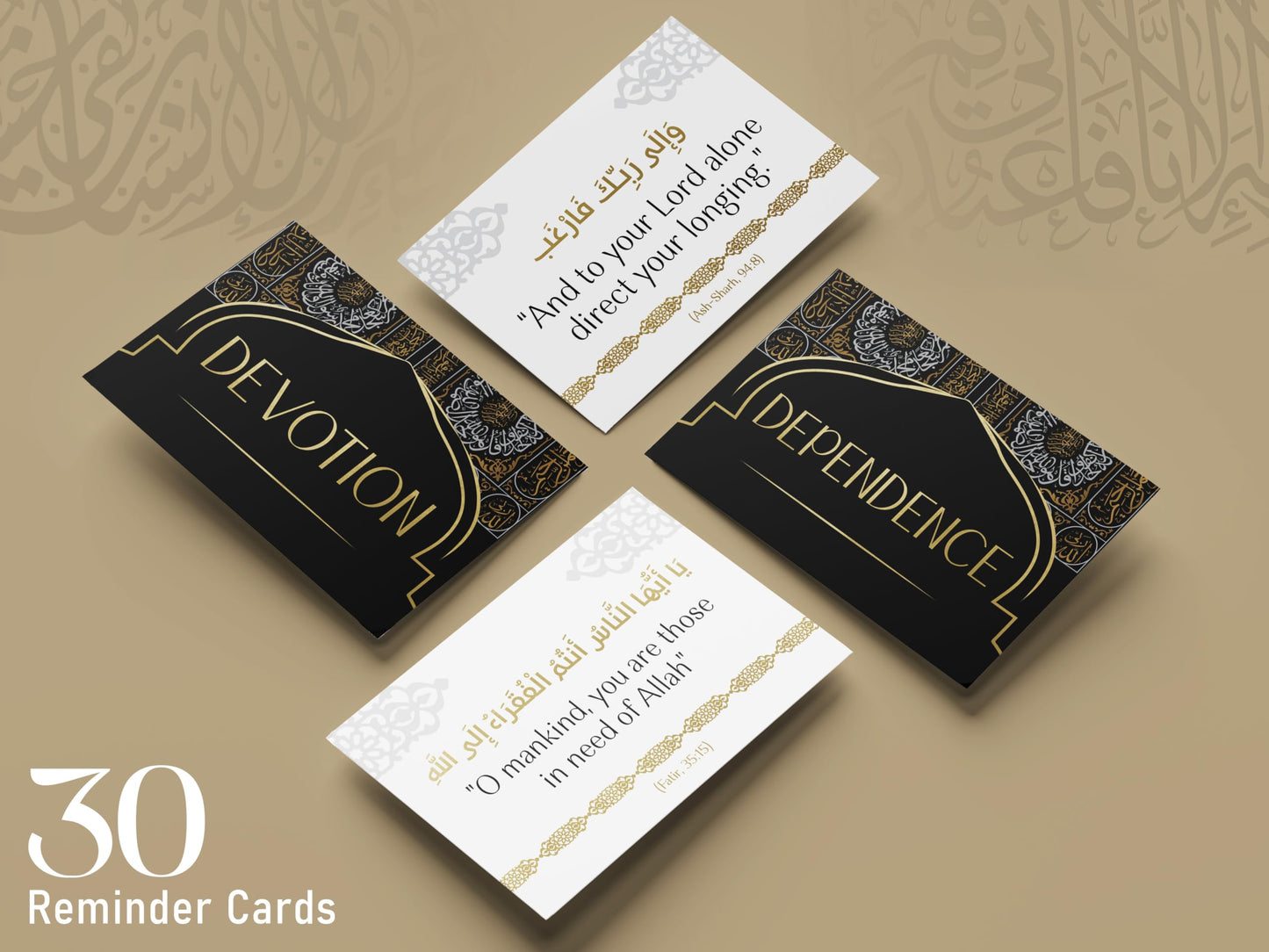 OLEEK eid gifts islamic quranic verses cards (30 Daily Reminders) - islamics gift for women - muslim gifts for men - eid decorations for home 2026 - ramadan dua cards - eids gift islamics decor