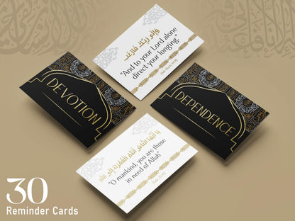 OLEEK eid gifts islamic quranic verses cards (30 Daily Reminders) - islamics gift for women - muslim gifts for men - eid decorations for home 2026 - ramadan dua cards - eids gift islamics decor