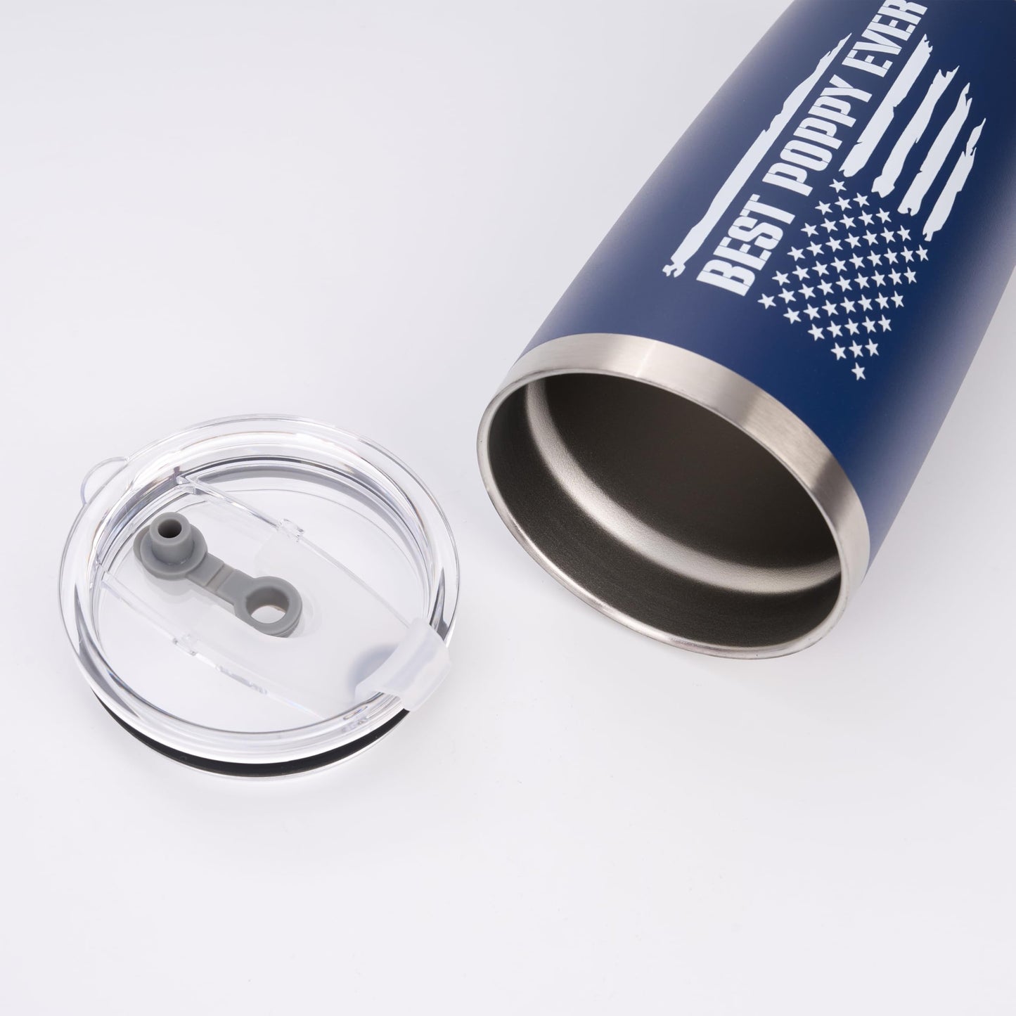 Poppy Gifts - Gift for Poppy from Grandkids - Fathers Day Christmas Birthday Gifts Idea - Tumbler 20Oz Stainless Steel