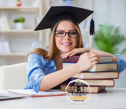 WaaHome Masters Degree Graduation Gifts 2026 - She Believed She Could So She Mastered It Graduation Gifts for Her Girls Women Daughter, Class of 2026 Masters Graduation Keepsake and Paperweight