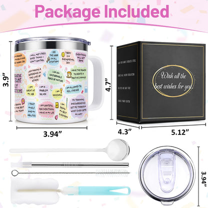 Lifecapido Administrative Professional Day Gifts, Administrative Assistant 14oz Insulated Coffee Mug, Administrative Assistant Gifts, Birthday Appreciation Gift for Administrative Assistant, White