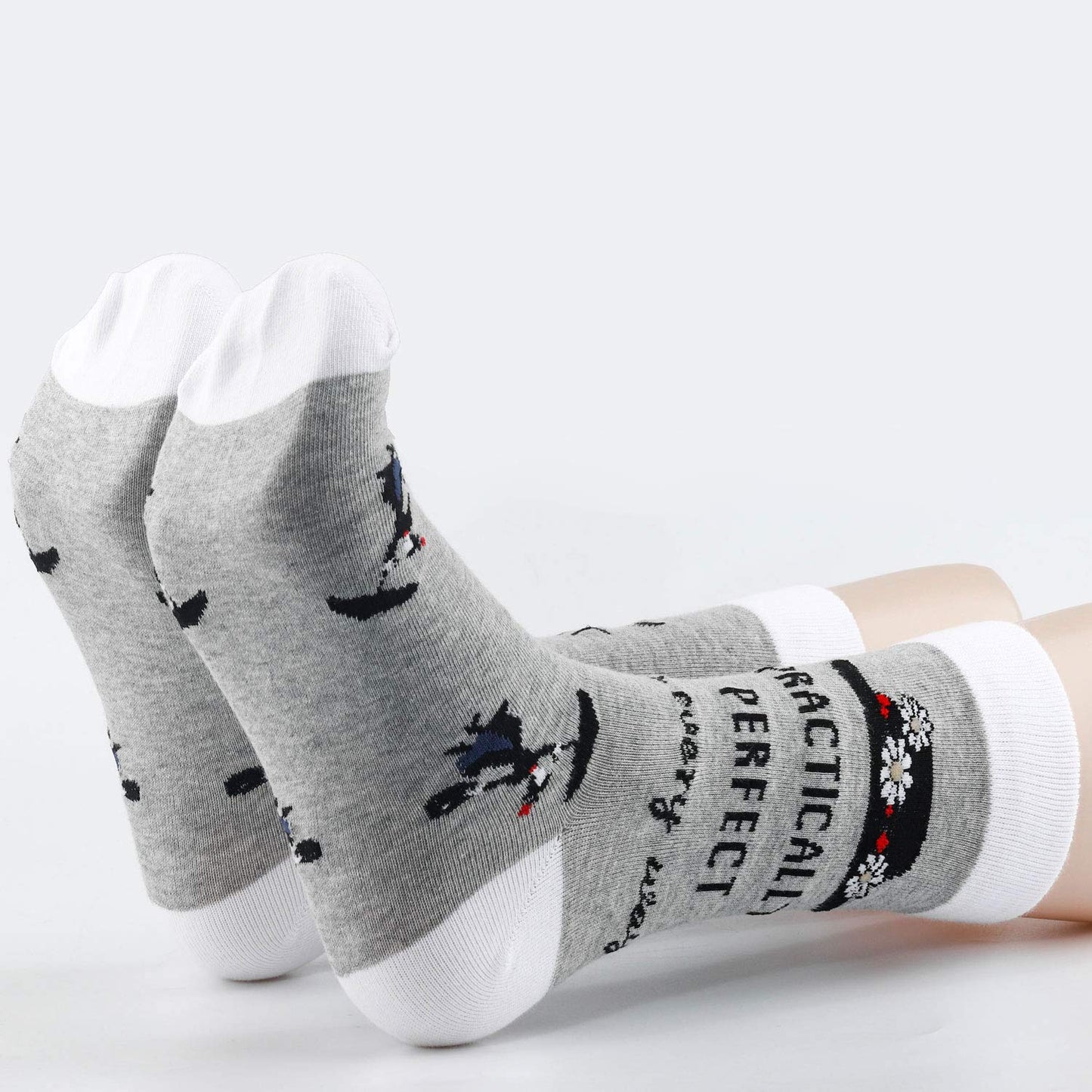 TSOTMO 2 Pairs Inspire Gift Practically Musical Socks For Lovers of Stage Play Novelty Crew Socks