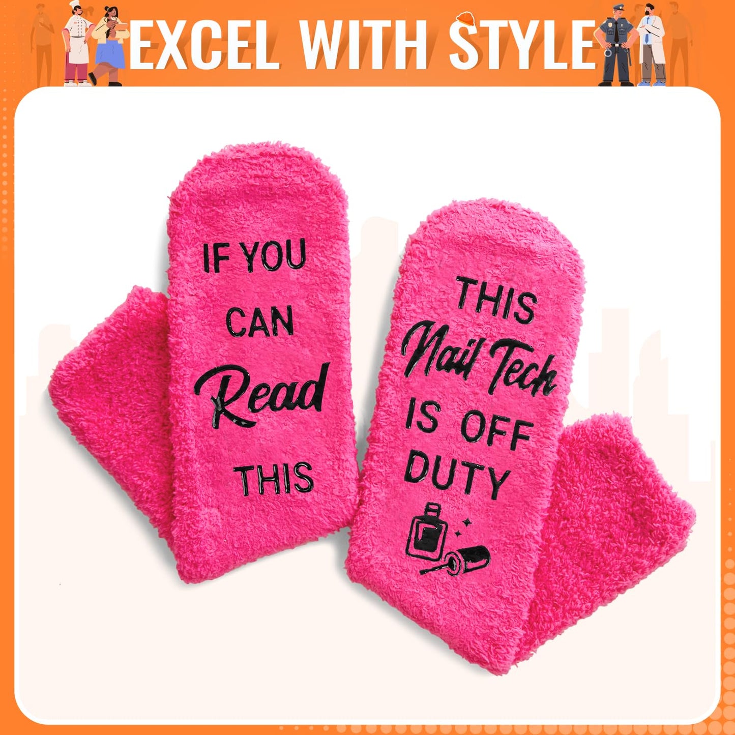 HAPPYPOP Funny Socks for Women - Gifts for Manager Realtor Chef Lawyer Social Worker Baker