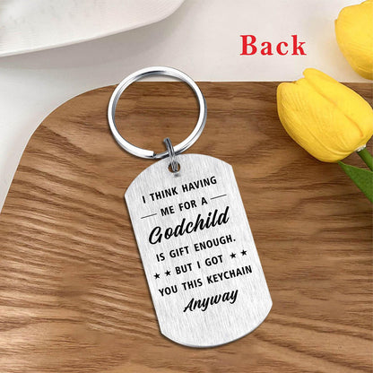 Mataly Godfather Gifts from Godchild - Godfather Proposal Gifts - Will You Be My Godfather Keychain, Fathers Day God Father Gift for Men