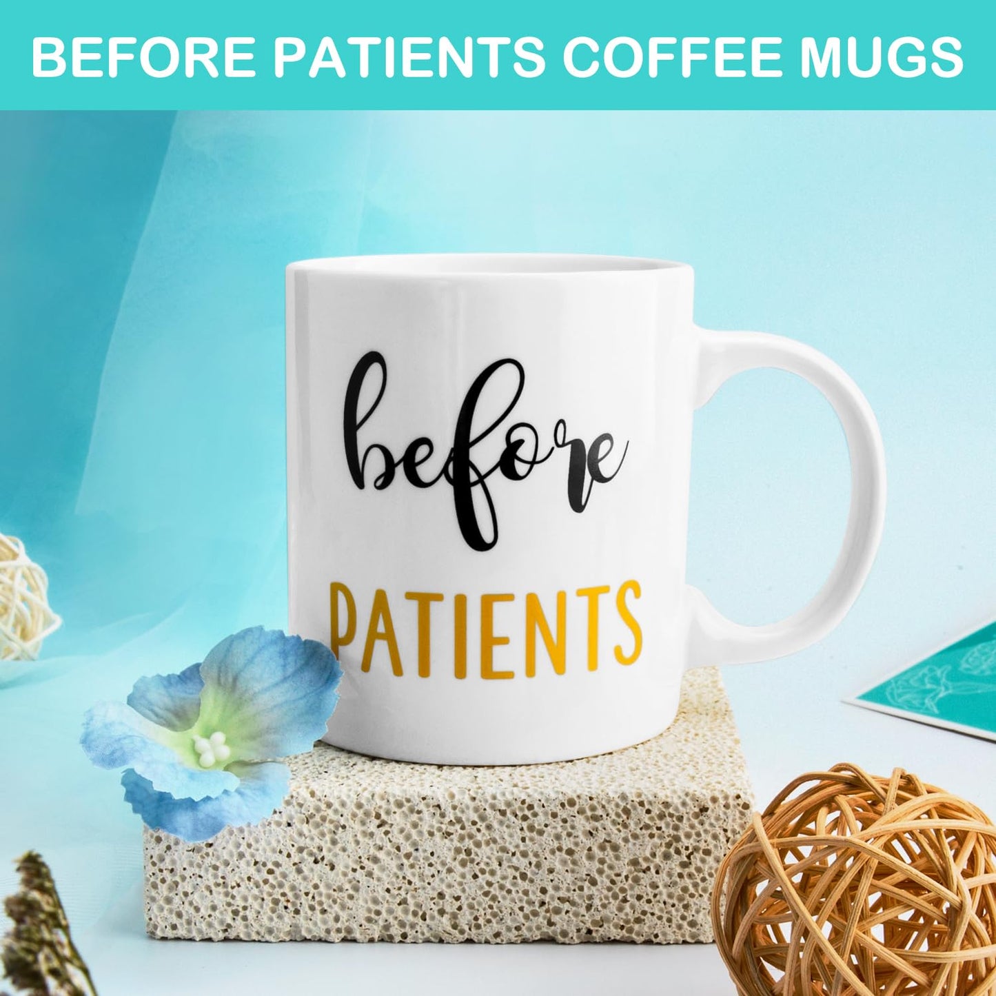 Before Patients After Patients Gift Set, 13 oz Coffee Mug and 19 oz Stemless Wine Glass for Dentists, Doctors, Nurse, Hygienists,Assistants, Physician, Nurses' week Graduation Birthday Gifts for Women