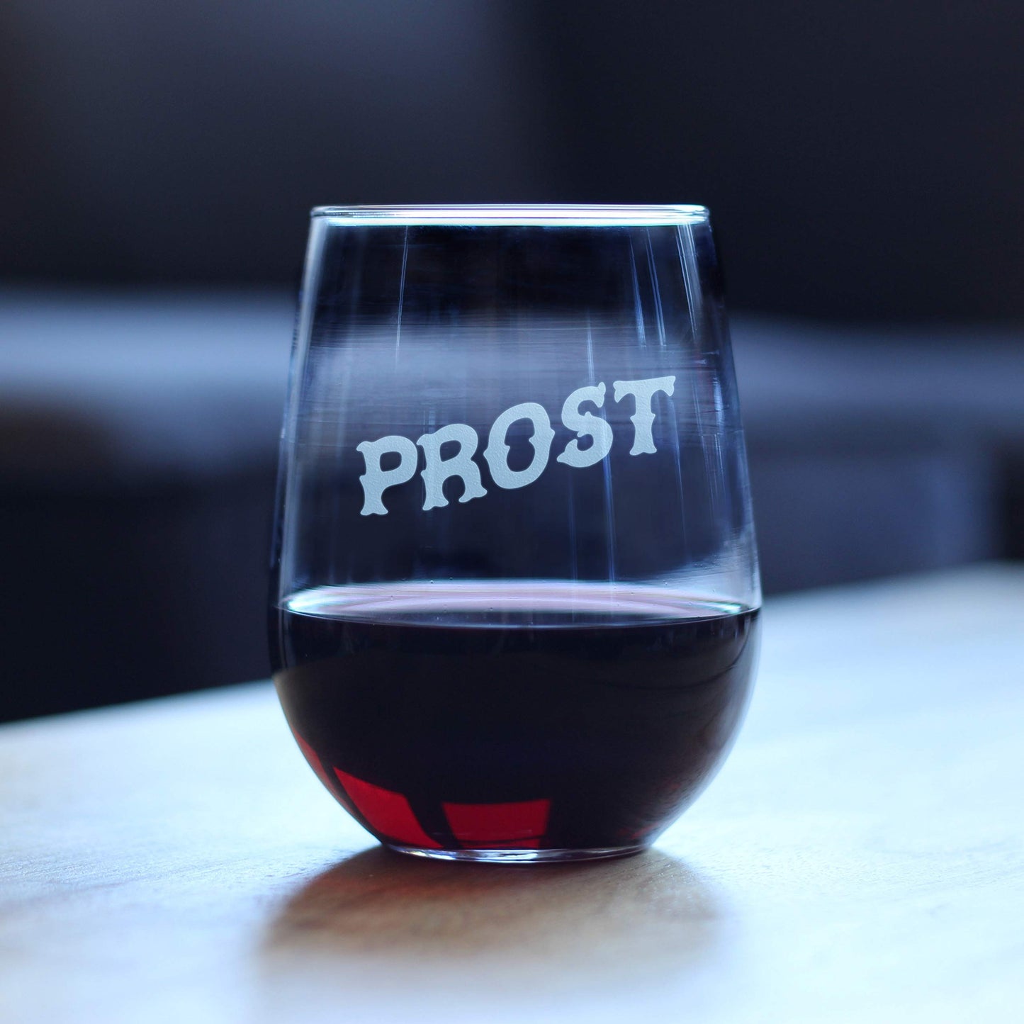 Bevvee Prost - German Cheers - Stemless Wine Glass - Germany Themed Gifts or Party Decor for Women and Men - Large