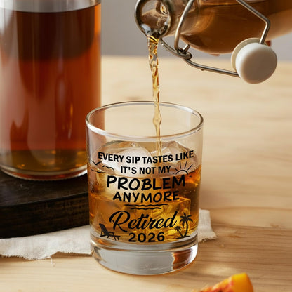 Zunaked Retirement Gifts for Men 2026 - Funny Retirement Gifts for Men Like Husband, Dad, Grandpa - Coworker Leaving Gift, Farewell Gifts for Coworkers, Boss, Friends - 11OZ Whiskey Glass