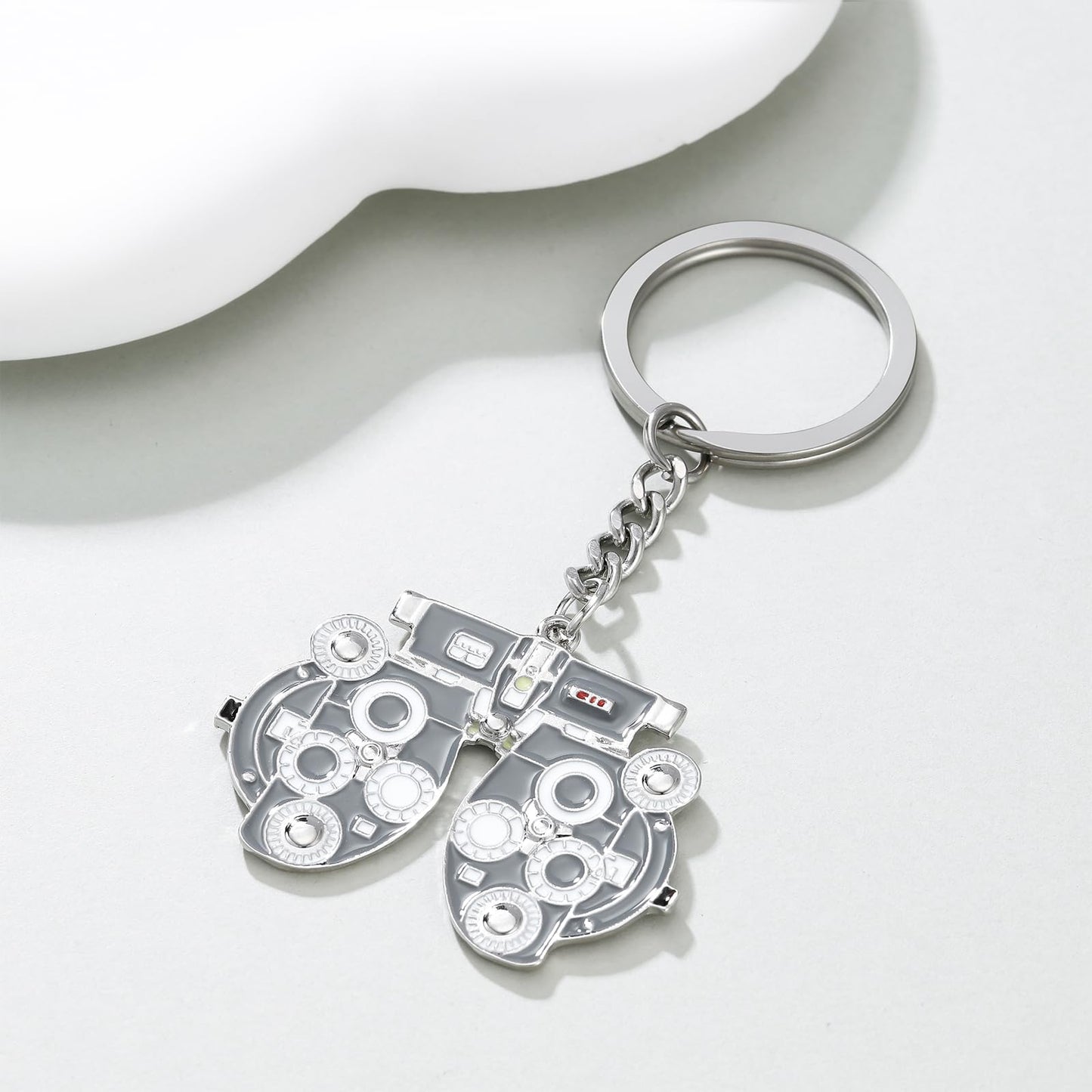 Medical Optometrists Keychain Ophthalmology Vision Test Optometry Enamel Pendant Keyring Jewelry for Eye Doctor Nurse