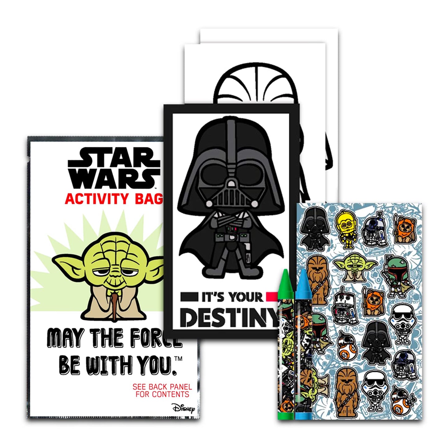 Star Wars Birthday Party Favors Set - Bundle With 24 Play Packs | Mini Coloring Books, Stickers, and More for Goodie Bags (Party Supplies)