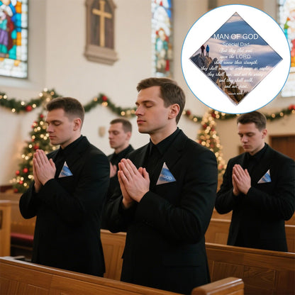 Preboun 100/80/50/30/10 Christian Handkerchief Bulk for Men Religious Bible Verse Inspirational Handkerchief Fathers Day Church Gift