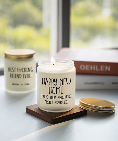 House Warming Gifts for New Home - Housewarming Gift, Funny Housewarming Presents, New Home Owner Gift, New House Present, Lavender Candles