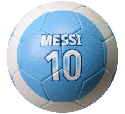 Icon Sports Licensed AFA Messi #10 Soccer Ball – Argentina Light Blue & White Football, Sizes 5, 4 & 2, Premium Recreation Ball for All Ages