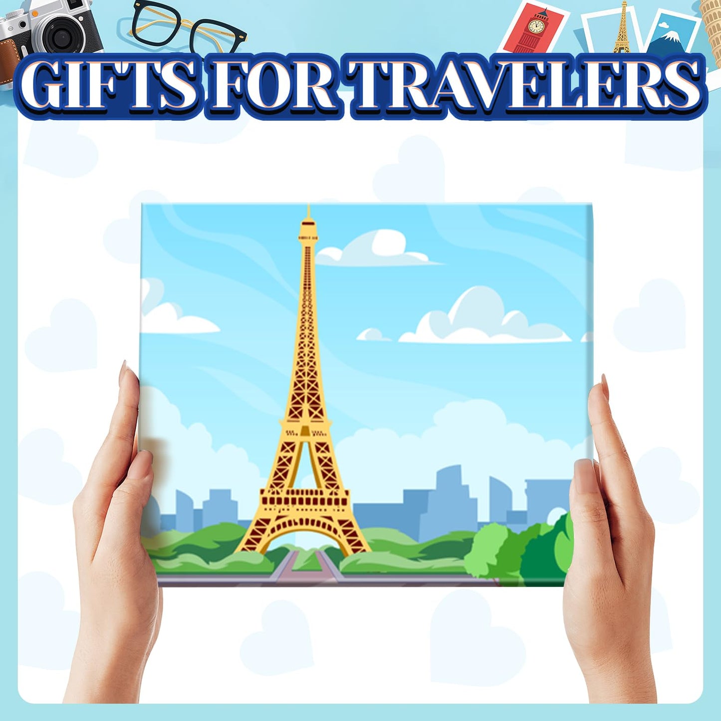 HAPPYPOP Travel Gifts for Women Men - Italy Paris London Socks Traveler Gifts