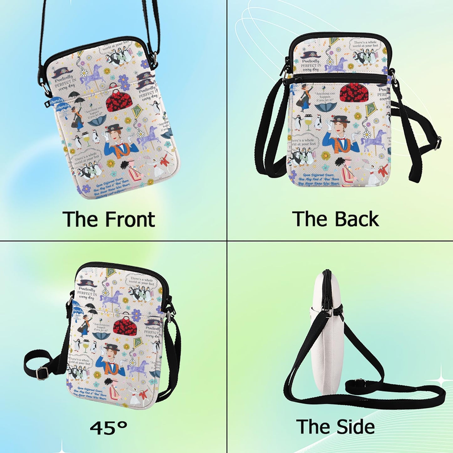 G2TUP Mary Musiacl Crossbody Bag Mary Fans Gift Practically Perfect in Every Way Shoulder Bag Mar-y Movie Merch