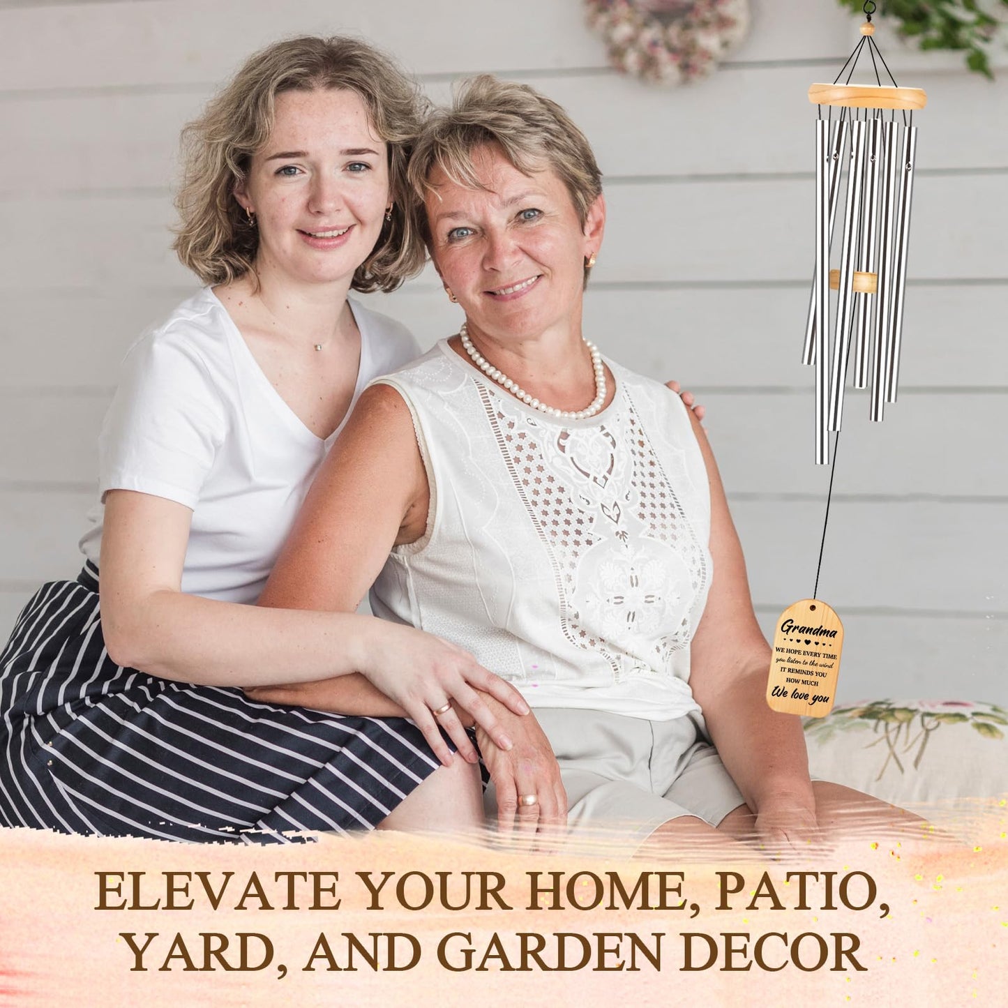 Gifts for Grandma, Grandma Birthday Gifts, Grandma Wind Chimes, Best Christmas Mothers Day Thanksgiving Present for Grandmother, Nana, Granny