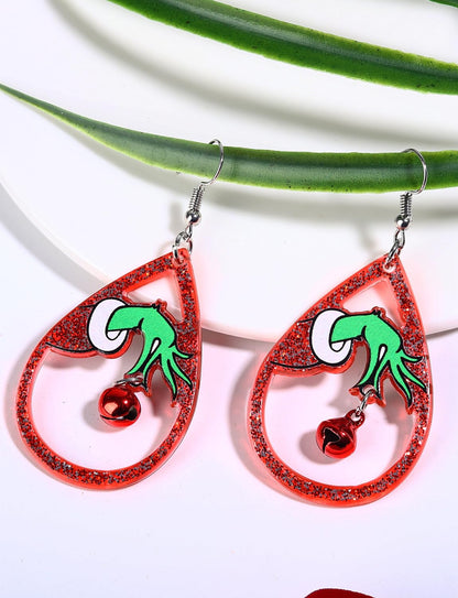 Christmas Red White Green Earrings Gift Holiday Earrings for Women