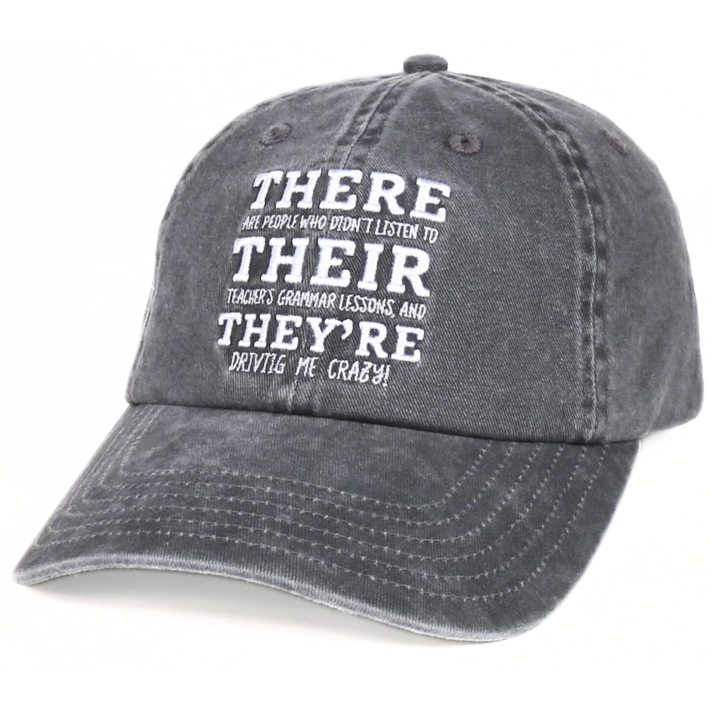 InnoBeta English Teacher Appreciation Gifts, Adjustable Embroidered Baseball Hat for Teacher Appreciation Day, Birthday, Thanksgiving, Christma, End of Term from Student Grey