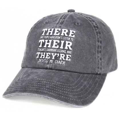 InnoBeta English Teacher Appreciation Gifts, Adjustable Embroidered Baseball Hat for Teacher Appreciation Day, Birthday, Thanksgiving, Christma, End of Term from Student Grey