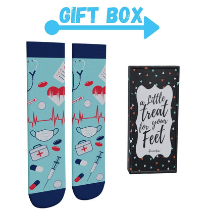 Cavertin Women's Mom Grandma Retirement Dentist Teacher Nurse Socks with Gift Box Gifts for Her