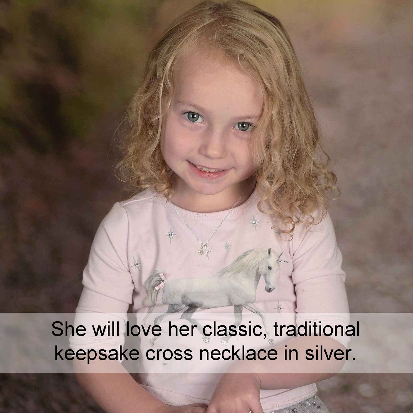 Sterling Silver Cross Necklace for Girls - First Communion, Baptism, Confirmation Gifts for Teenage Girl, Little Girls Jewelry with Pearl, Easter Gifts for Godchild