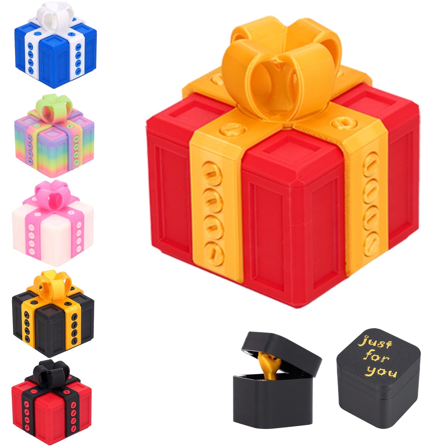 Annoying Gift Box with Screws - A Take-Apart Prank Puzzle that Includes a Finger Trap & Pop-Up Fun, Glows in The Dark for a Novelty Gag Gift