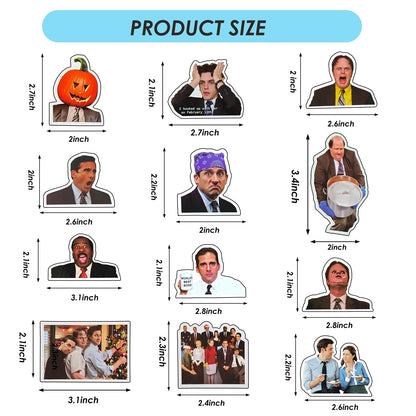 The Office Magnets 12 pcs- Great Gift for Office Fans, Funny TV Show Fridge Decor for Cabinets Fridge Locker