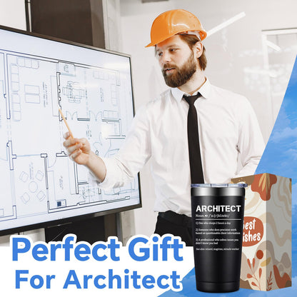 SpenMeta Architect Architecture Gifts for Christmas, Birthday - Cool Architect Gifts for Student, Men Women. 20 Oz Architecture Tumbler Cup