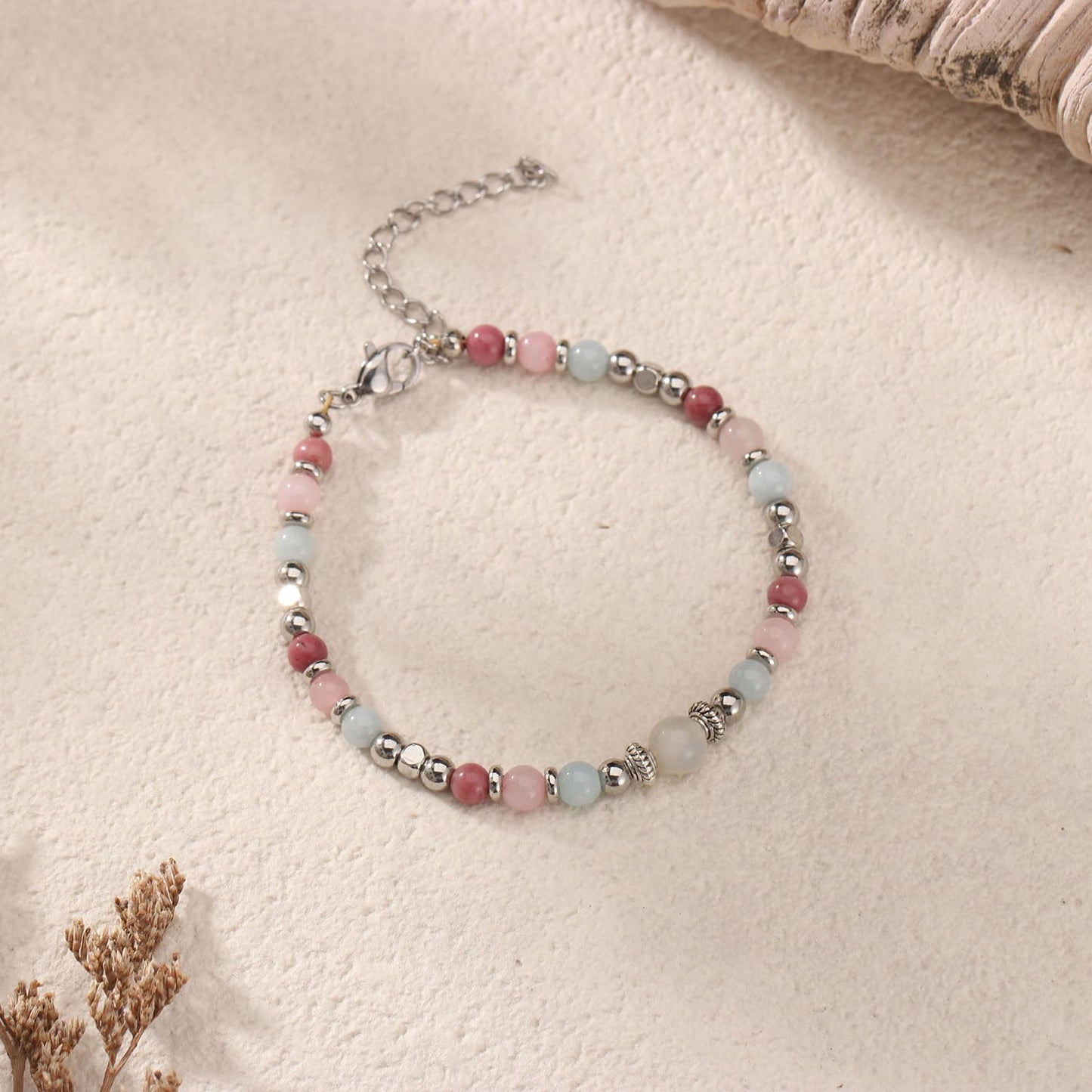Triple Threat Protection Anxiety Relief Gifts for Women,Natural Healing Crystal Bracelet Evil Eye Jewelry for Her Friends