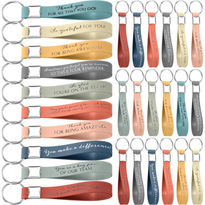 Nosiny 30 Pcs Keychain Appreciation Gift Bulk for CNA Employee Coworker Inspirational Thank You Gift for Teacher Nurse Staff