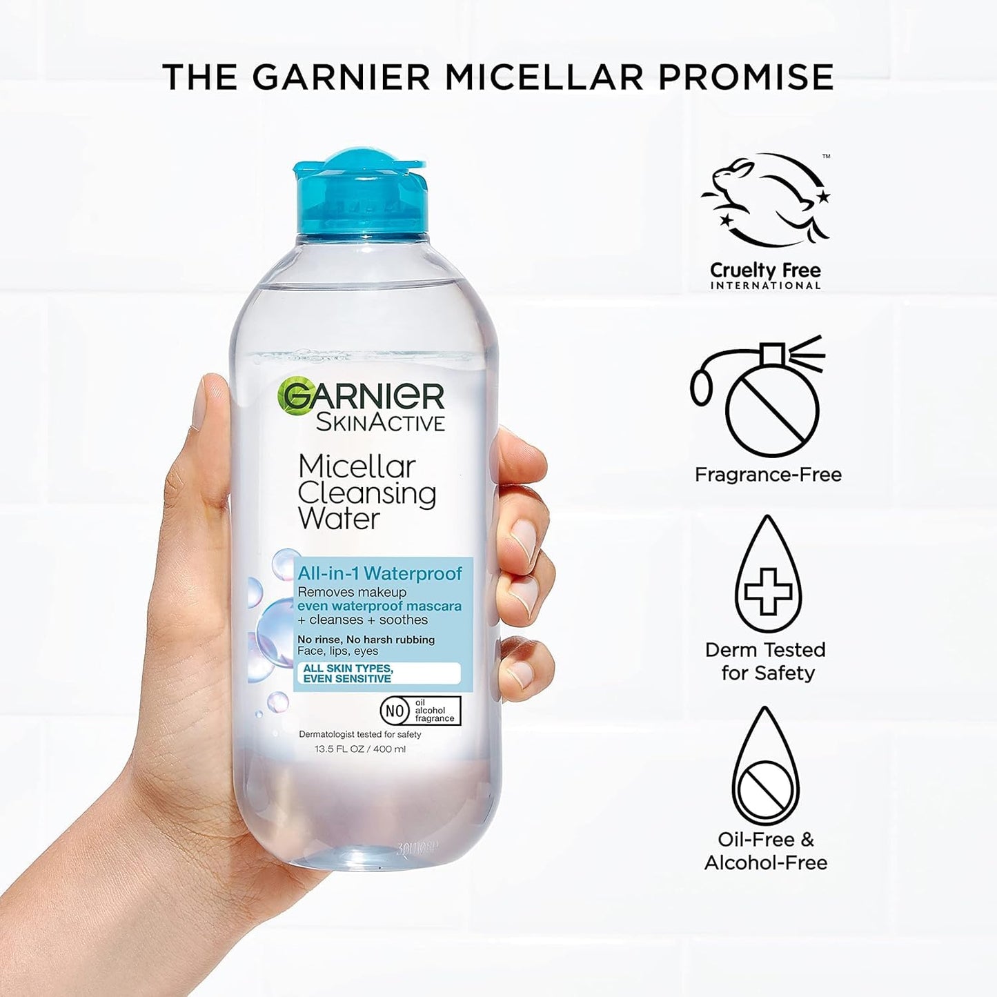 Garnier SkinActive Micellar Water Gift Set, Face Cleansing Holiday Skin Care Kit with Travel Size Micellar Facial Cleansers, Includes Original, Waterproof and Vitamin C Formulas, 1 Kit